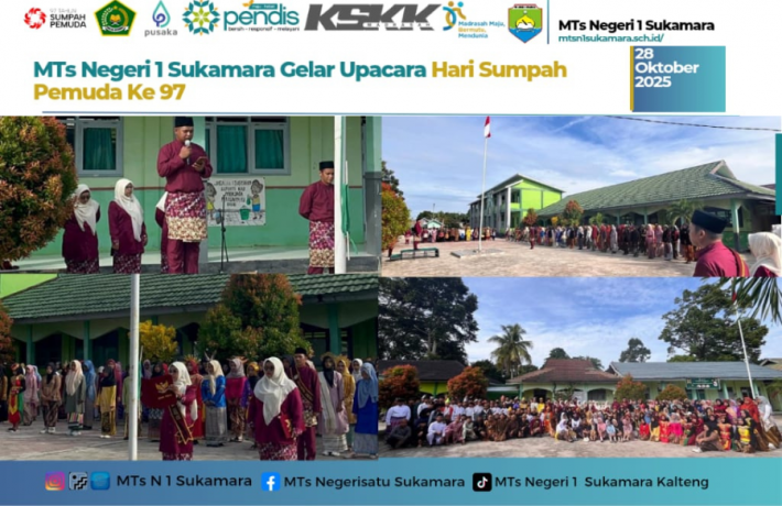MTsN 1 Sukamara Gelar Upacara Hari Sumpah Pemuda ke 97
